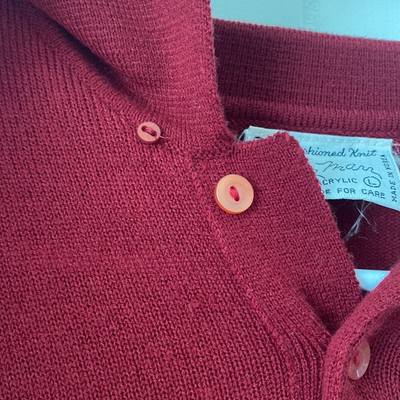 Vintage 70s Mister Man Collared Sweater L - Picture 4 of 4